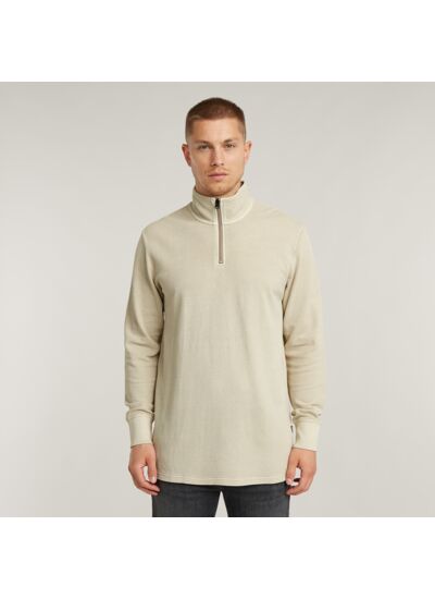 T-Shirt à Manches Longues Overdyed Half Zip
