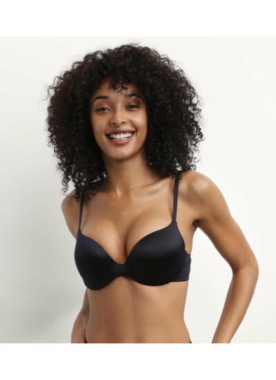 Soutien-gorge femme push-up microfibre Noir Dim Comfort Collection