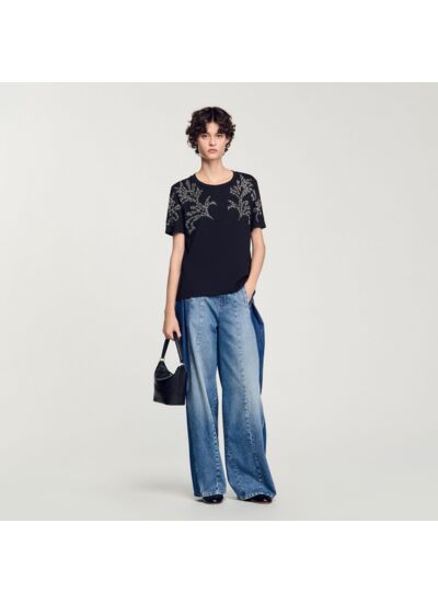 T-shirt à détails brodés