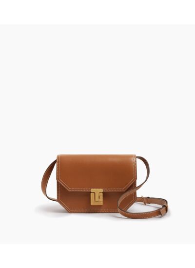 Petit sac bandoulière Rose en cuir lisse