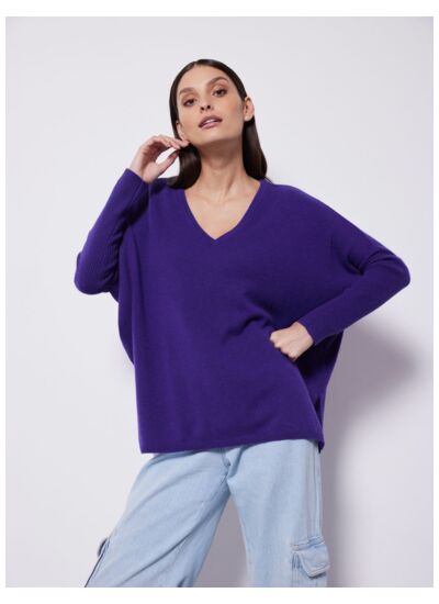 Pull poncho cachemire Faustine VIOLETA