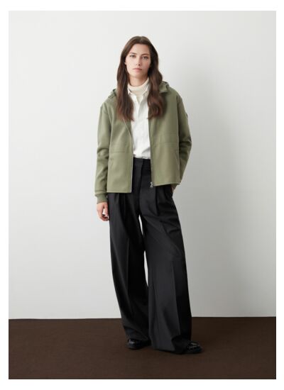 Sweat zippé avec cordon de serrage à la taille