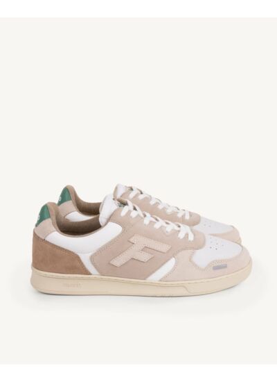 Baskets basses blanches et beiges