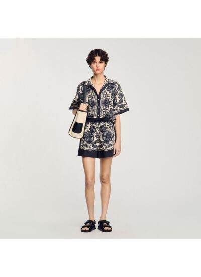 Short à imprimé fleuri hawaïen