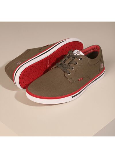 Tennis en toile vert kaki