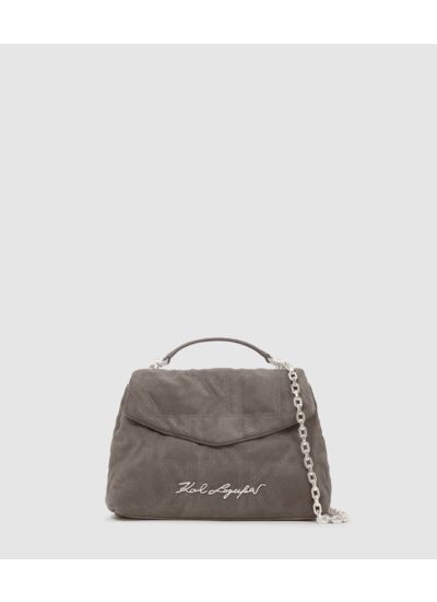K/KURL SUEDE SHOULDER BAG
