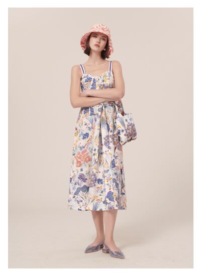 Robe Raquelina-Bleu en Coton