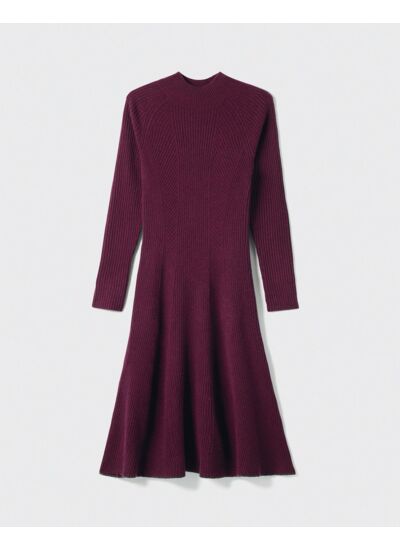 Robe midi à côtes - Femme - PRUNELLIER