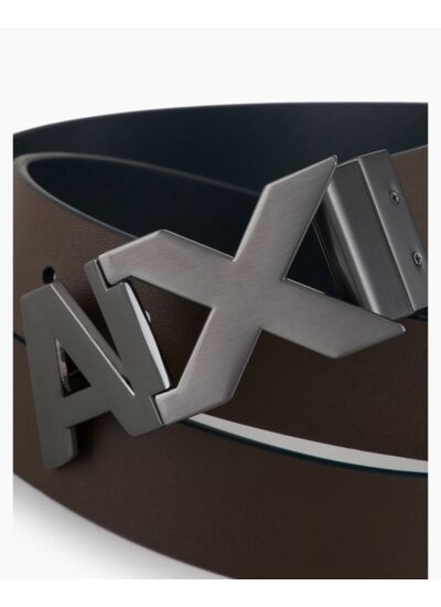 Ceinture homme - bleu marine/marron foncé