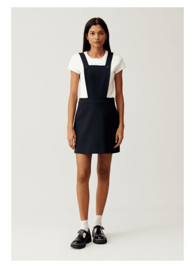 Robe courte bretelles marine