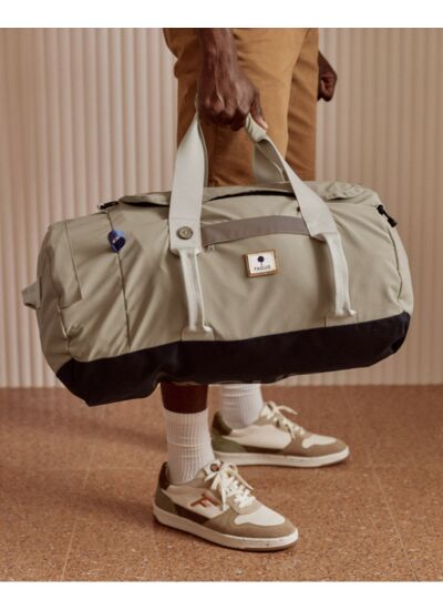 Sac de voyage beige & bleu marine