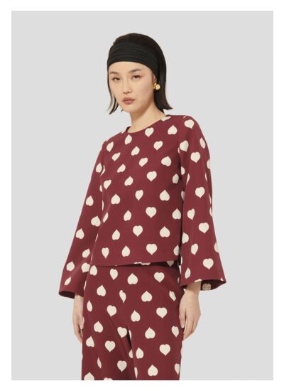 Top Thaissa-Bordeaux en Polyester