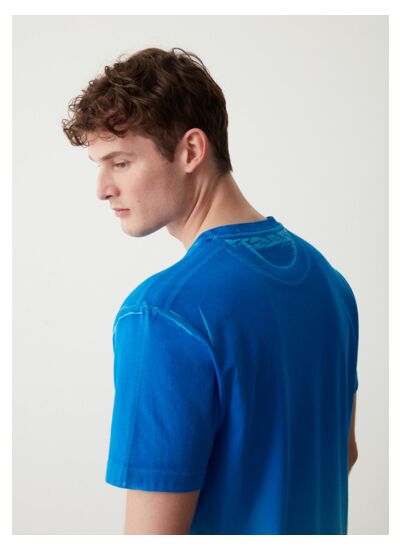 T-shirt en coton imprimé dégradé