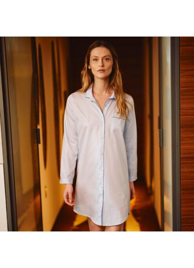 Laurence Tavernier - Chemise de nuit en satin, Essentiel Uni