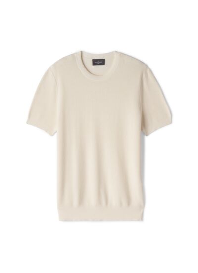 T-shirt col rond - Homme - NATUREL