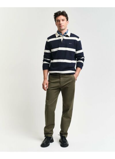 Pantalon chino regular fit en sergé