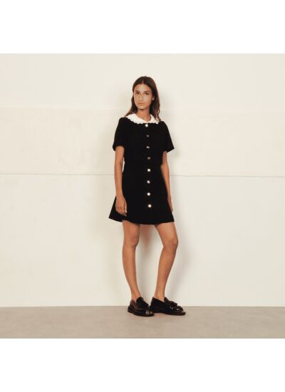 Robe courte en tweed