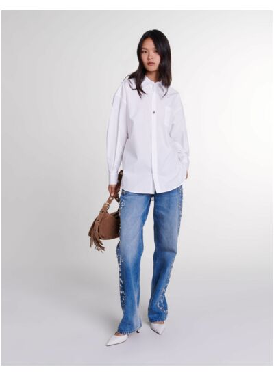 Chemise oversize en popeline