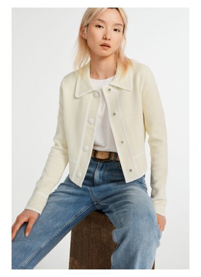 Cardigan court chiné