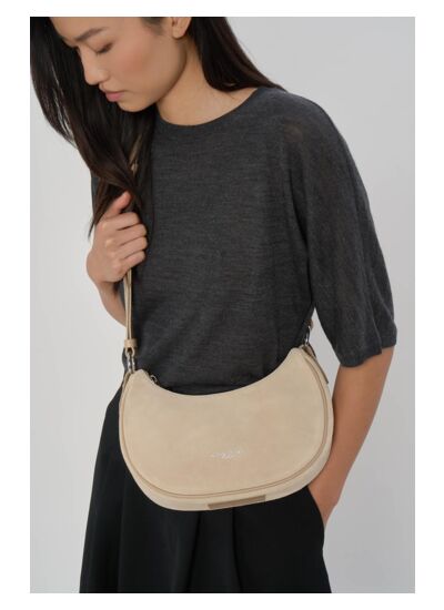 Sac besace Zippé S Suède