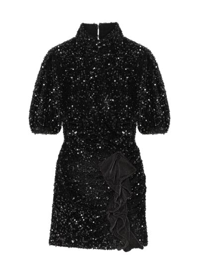 Robe courte velours et sequins