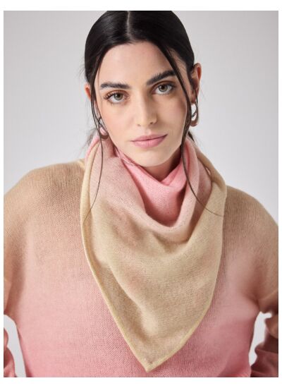 ECHARPE TRIANGLE HERIA FAIRY_BEIGE_CHINE