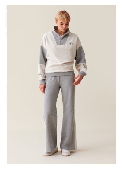 Sweatshirt col montant zippé