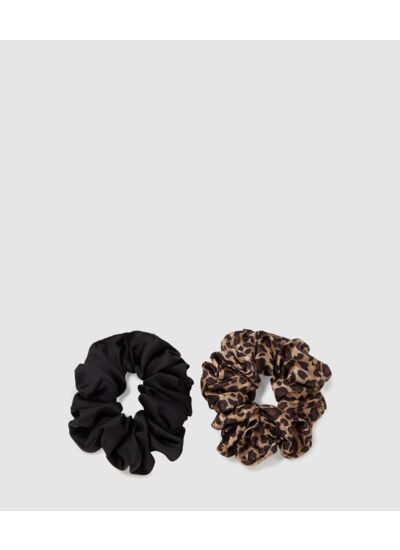 K/STYLE LEOPARD SCRUNCHIE 2PK