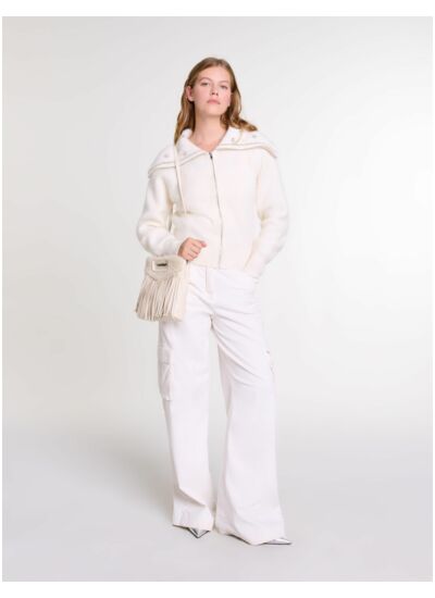 Cardigan col bijoux