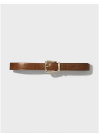 Ceinture en cuir et boucle carrée