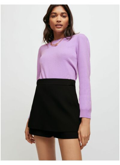 Short jupe en crêpe