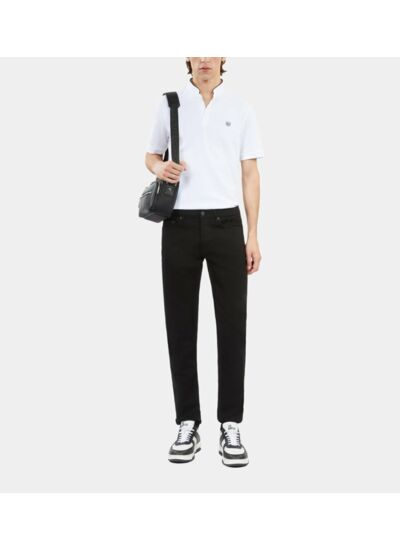 Polo Blanc En Coton Piqué Homme