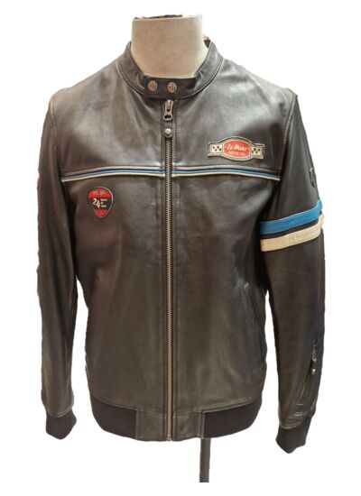 Blouson Cuir 24h Miles noir