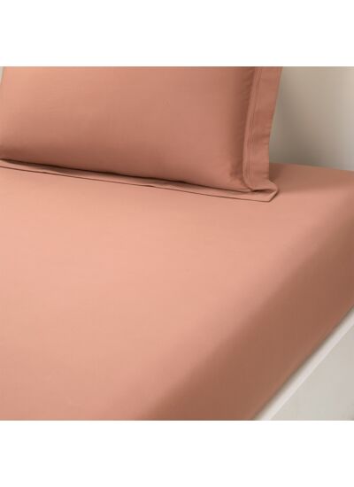 Yves Delorme - Drap housse en satin de coton marron, Triomphe