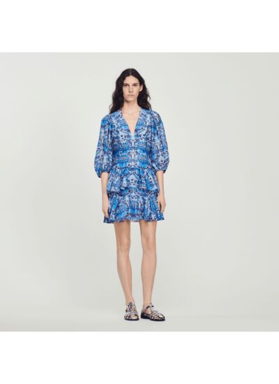 Robe courte imprimé foulard