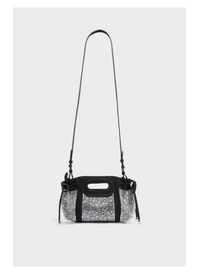 Sac Strass Micro Dany En Cuir Velours Avec Strass Micro Dany