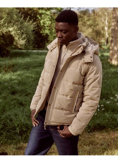 Doudoune beige clair