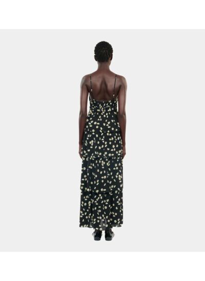 Robe Longue Avec Imprimé Fleuri Femme