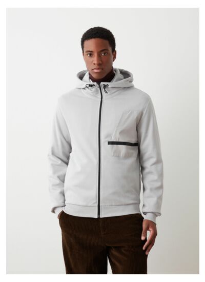 Sweat zippé avec détails en nylon