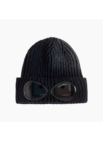 CP Company Bonnet Goggle Bleu Foncé