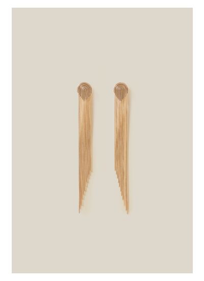 Boucles d'oreilles cascade dorées