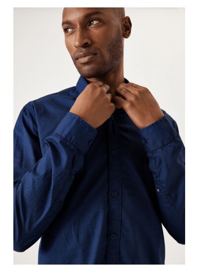 Men Shirt Blue