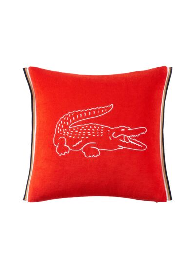 Lacoste - Housse de coussin en coton synthétique vert, L Break