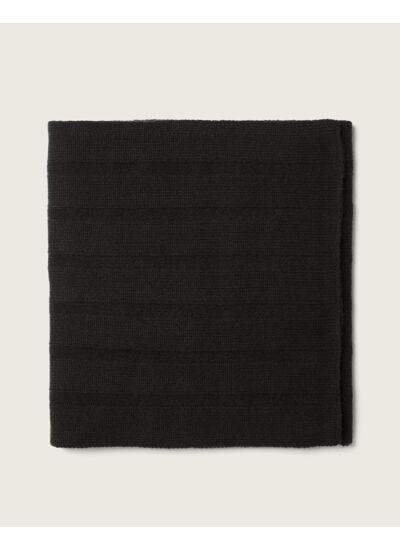 Écharpe oversize côtes plates - Accessoire - NOIR