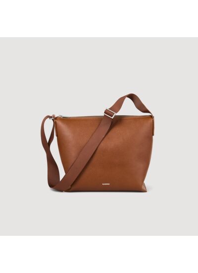 Saccoche en cuir grainé