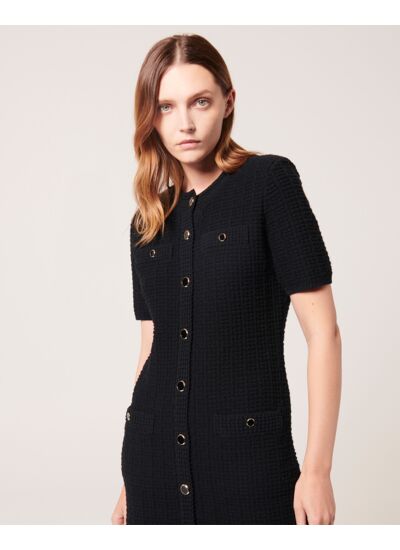 Robe Maille Risma Noir en Laine