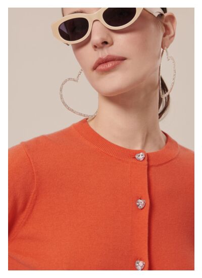 Gilet Gaëlle-Corail en Laine