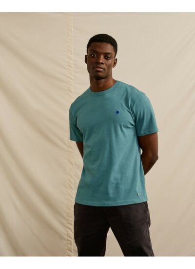 T-shirt vert chiné