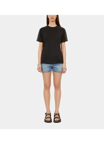 T-Shirt Manches Courtes A Strass Femme
