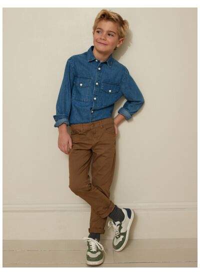PANTALON 5 POCHES COLOR